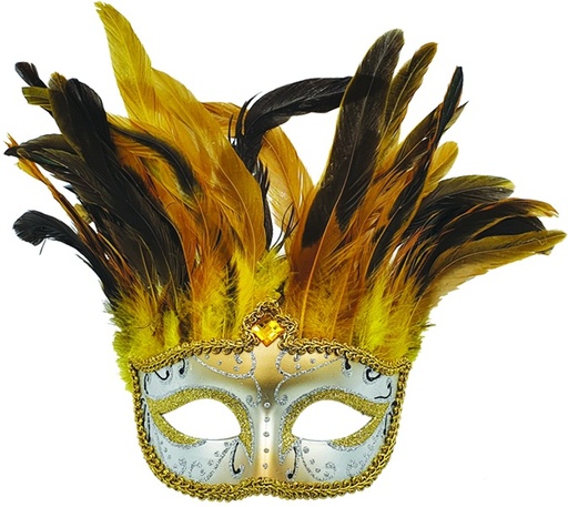 [LG010] Feather Mask Amber Crest