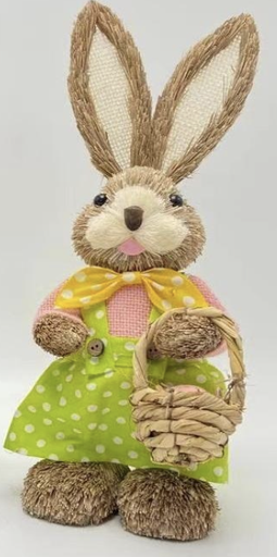 [SA073] Rabbit with Basket, 35cm
