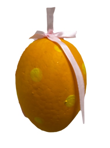 [SA075] Easter Egg Yellow Spotted, 12cm