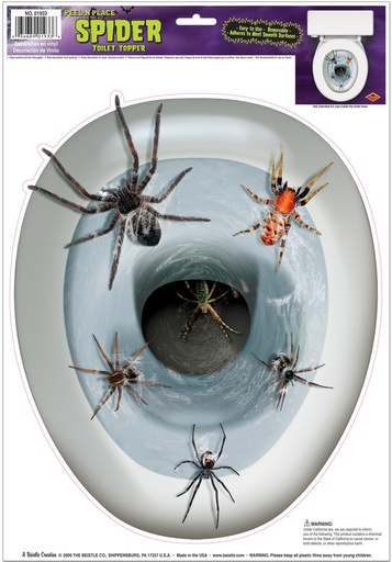 [01933] Spider Toilet Topper Peel 'N Place, 43cm