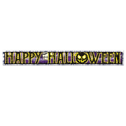 [00399] Happy Halloween Fringe Banner, 1.5m