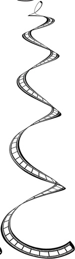 [50058] Printed Filmstrip Whirls, 76cm