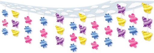 [50332] Butterfly And Flower Ceiling Decor, 3.6m