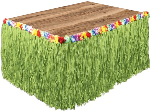 [50492-G] Artificial Grass Table Skirting, 2.7m