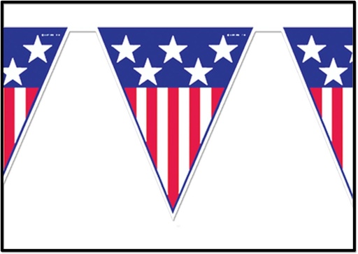[50530] Spirit Of America Pennant Banner, 3.6m