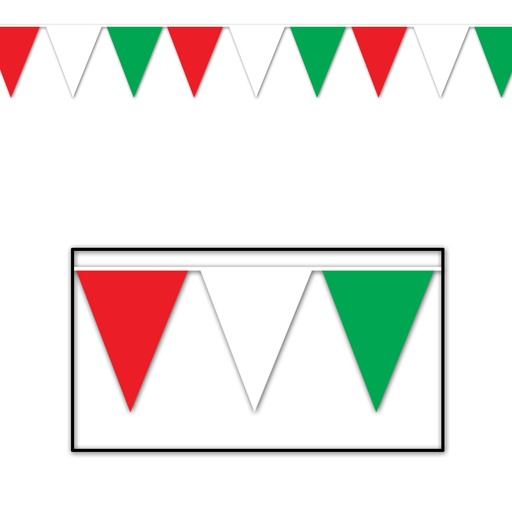 [50700-RWG] Outdoor Pennant Banner, 9m