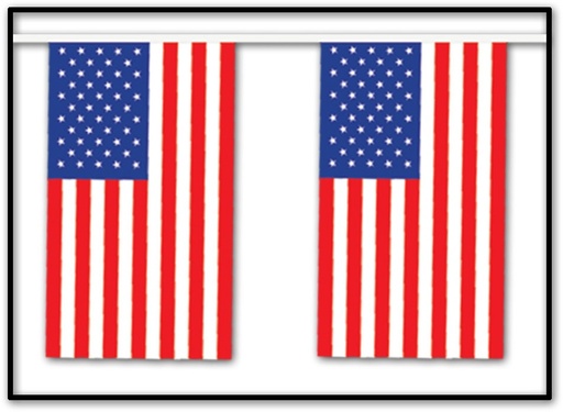 [50710] American Flag Banner, 18.2m