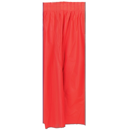 [50950-R] Plastic Table Skirting Pleated Plain, 4.2m