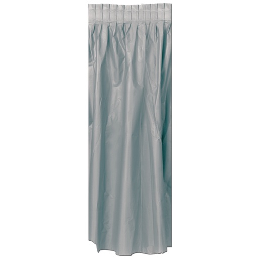 [50950-S] Plastic Table Skirting Pleated Plain, 4.2m