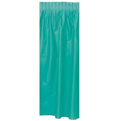 [50950-TL] Plastic Table Skirting Pleated Plain, 4.2m
