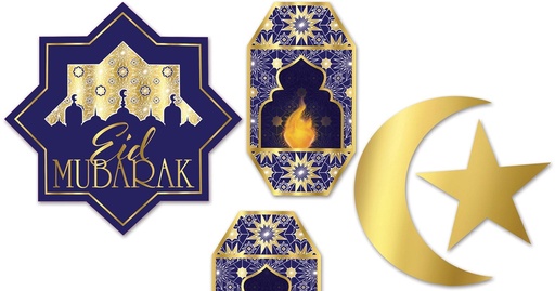 [53713] Ramadan Foil Cutouts, 12 to 29cm