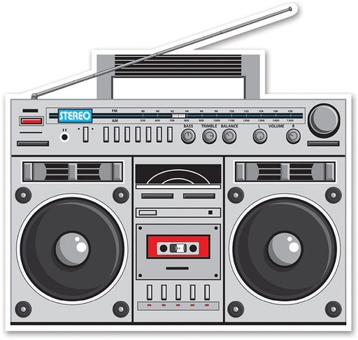 [54667] Boombox Cutout, 35cm