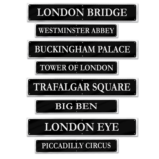 [54824] British Street Sign Cutouts, 111cm