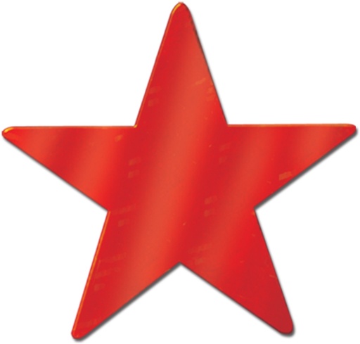 [55837-R] Foil Star Cutout, 12.5cm