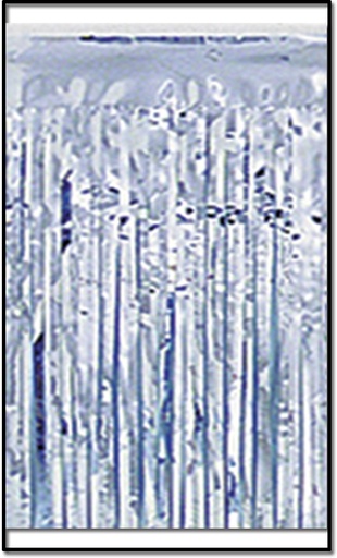 [55860-S] Metallic Fringe Drape Slim Header, 3m