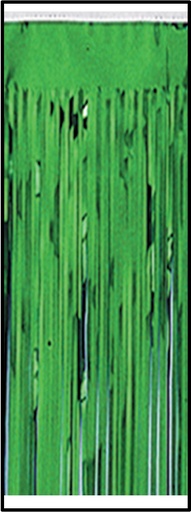 [55861-G] Foil Fringe Metallic Table Skirting, 4.2m