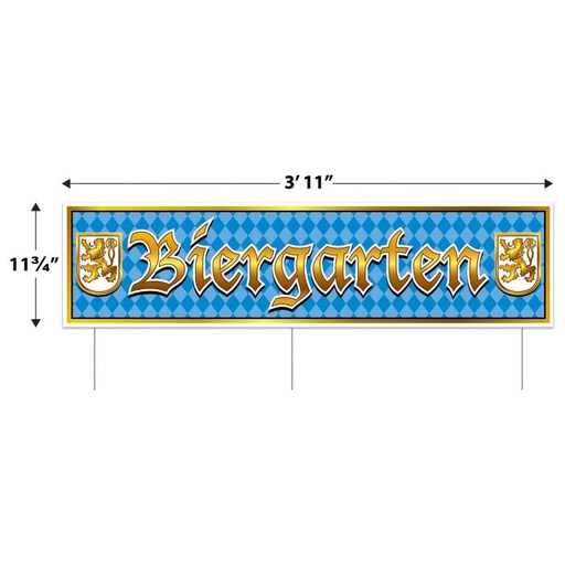 [56038] Plastic Jumbo Biergarten Yard Sign, 1.2m