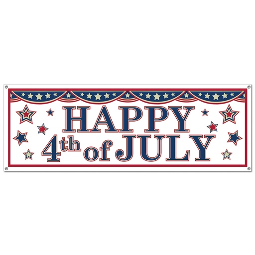 [59968] 4th Of July Sign Banner, 1.5m
