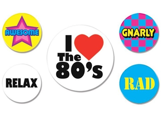 [60474] 1980s Party Buttons