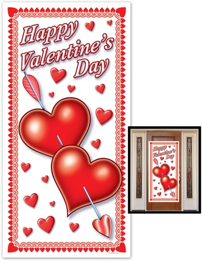 [70010] Happy Valentine's Day Door Cover, 1.5m