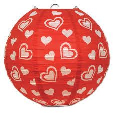 [70426] Heart Paper Lantern, 24cm