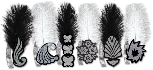 [88952-50] Black & White Roaring '20s Tiaras