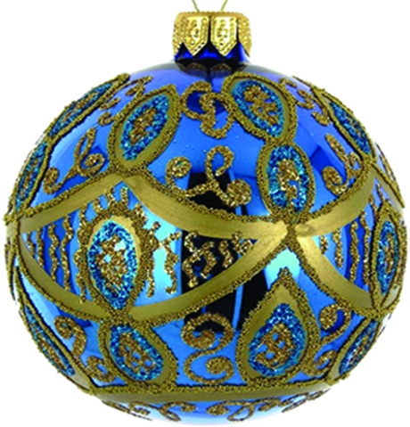 [DA024] Glass Ball, Arabesque Panel, 10cm