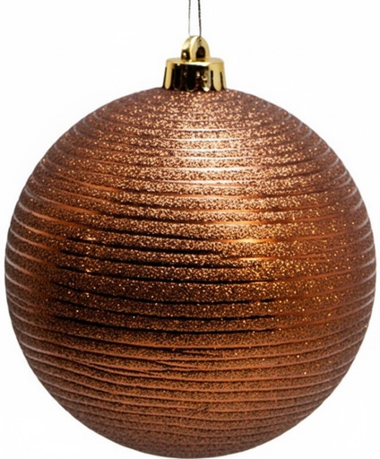 [FG040S-BR] Ribbed Glitter Ball, 4cm