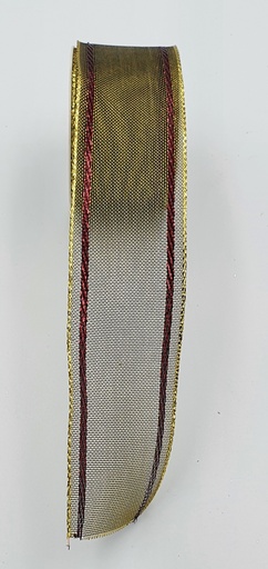 [FG195] Ribbon, Mesh Gold Border, 3m