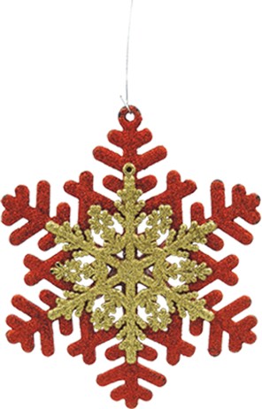 [FG359] Glittered Snowflake, 15cm