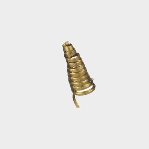 [GL090-40-GD] Cane Open Spiral Cone, 7cm
