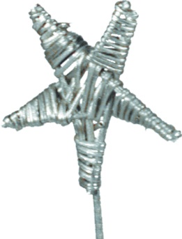 [GL096-40-S] Lata Rustic Ribbed Star Stem, 8cm