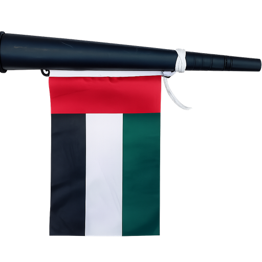 [LN003-AE] UAE Horn Flag, 21cm
