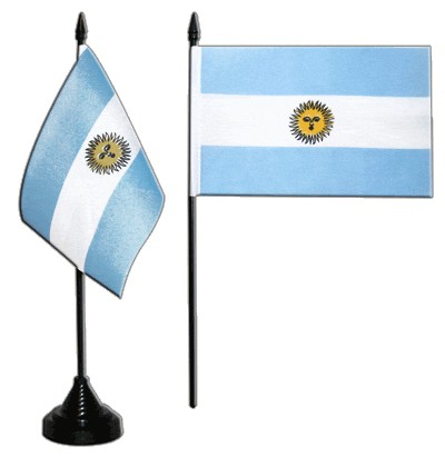 [LN004-AR] Argentina Table Flag, 21cm