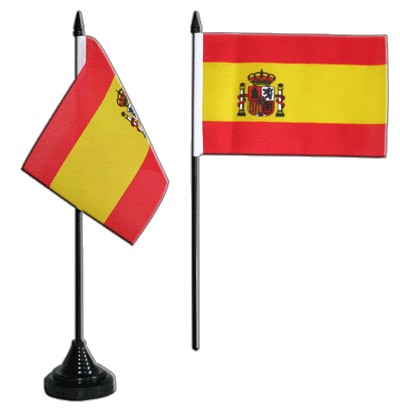 [LN004-SP] Spain Table Flag, 21cm