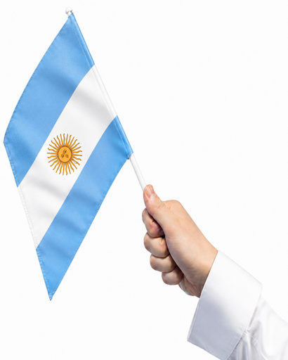 [LN006-AR] Argentina Hand Flag, 45cm
