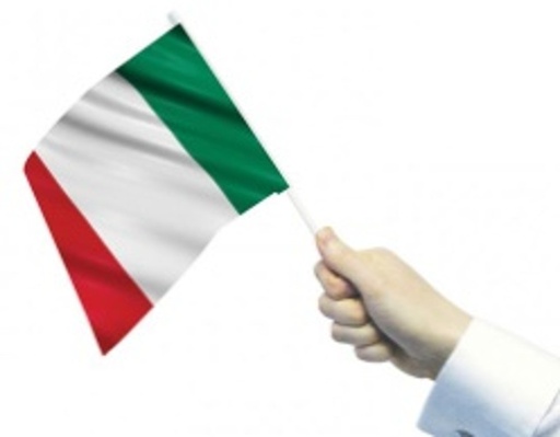 [LN006-IT] Italy Hand Flag, 45cm