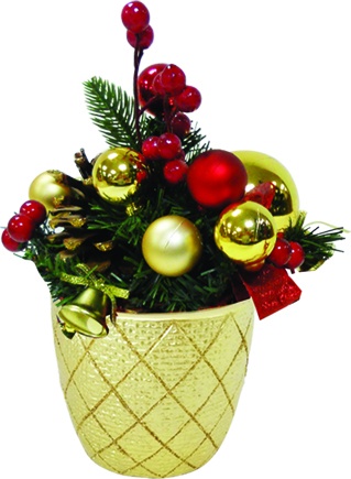 [RC014] Printed Pot Berry Bauble, 10cm