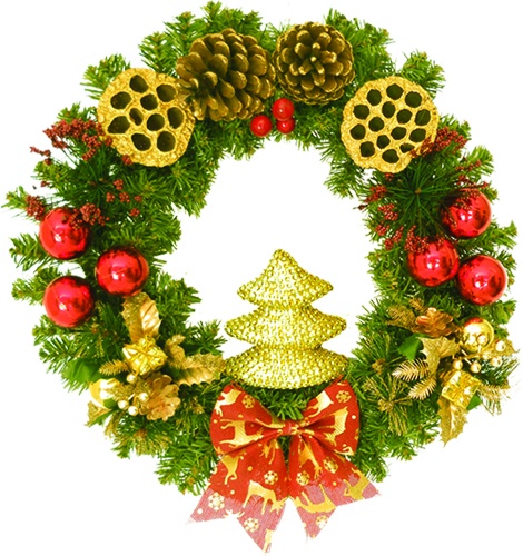 [REF065] Decorated Wreath, 40cm