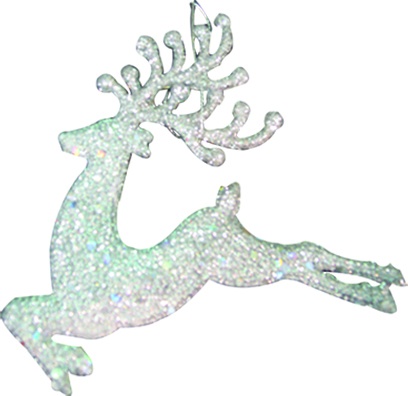 [RN108] Deer Ornament Curled Antlers, 13cm
