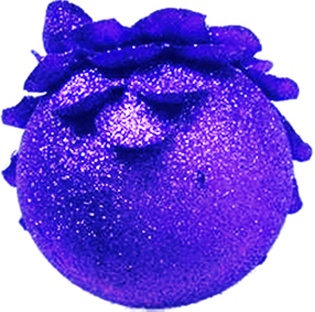 [RN237] Glitter Flower Bauble, 10cm