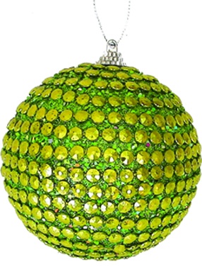 [RN313] Crystal Bead Iridescent Ball, 10cm