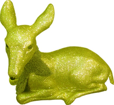 [RN317] Sitting Deer, 32cm
