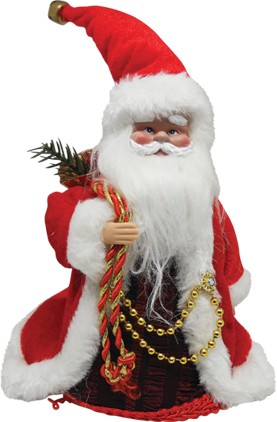 [THS1306-R] Santa Ornament Braided Robe, 15cm