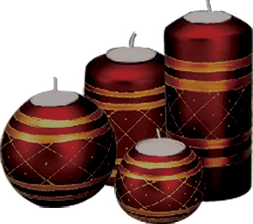 [Y6143G-V6] Trellis Band Candleholder, 15cm