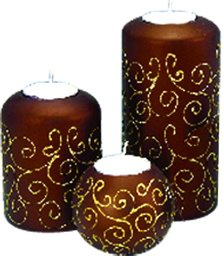 [Y7017K-V4] Candleholder Arabesque Scroll, 10cm