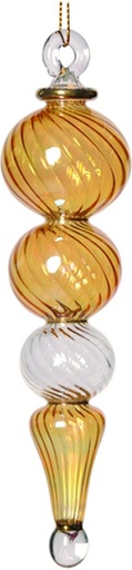 [UN002] Glass Finial Ornament, 18cm
