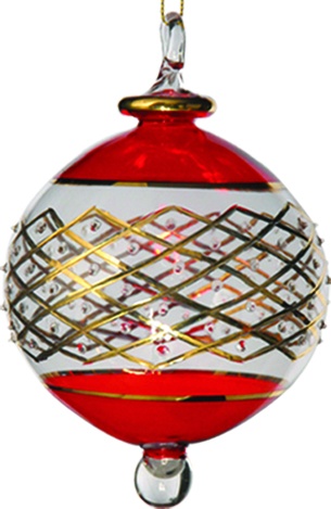 [UN020] Glass Ball Lattice Drop, 10cm
