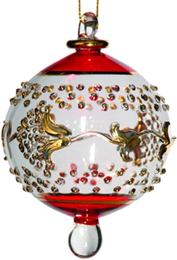 [UN022] Glass Ball Jewel Studded, 8cm
