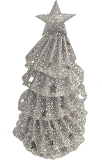 [XQ003-S] Glittered Christmas Tree Centrepiece, 20cm